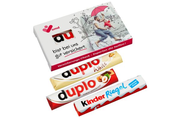 3 er Duplo-Pack (mit Sichtfenster mit 1 Duplo klassisch + 1 Duplo weiß + 1 Kinder Riegel)