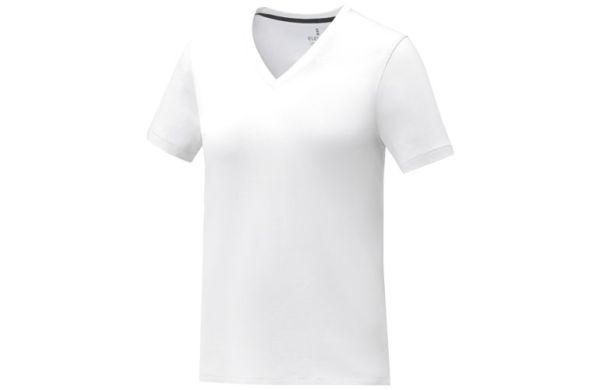 Somoto T-Shirt mit V-Ausschnitt für Damen - weiss XS