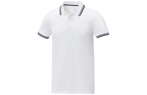 Amarago Polo mit abgesetztem Rand für Herren - weiss XS