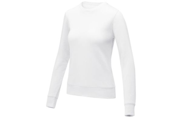 Zenon Damenpullover mit Rundhalsausschnitt - weiss XS