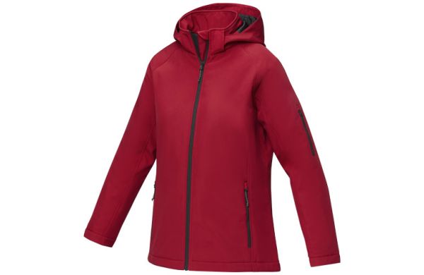 Notus wattierte Softshell Damenjacke - rot XS