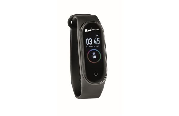 4.0 Fitness Smart Watch mit Silikonarmband - schwarz