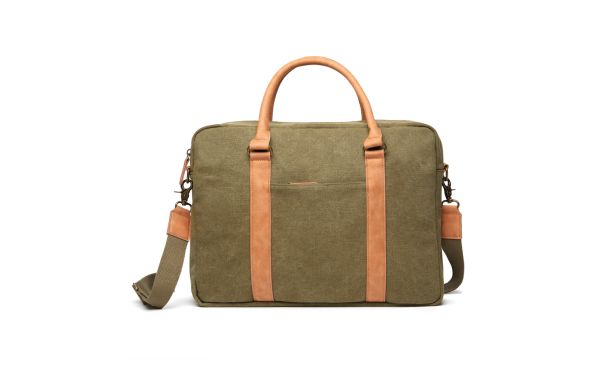 VINGA Bosler Computertasche aus RCS recyceltem Canvas/grün