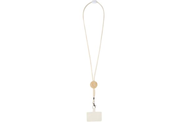 Adhab Smartphone Lanyard mit Bambusdetails, weiss