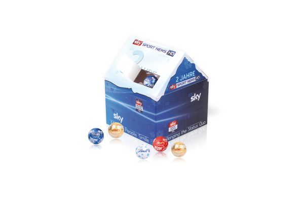 Adventskalender Lindt Weihnachtshaus Inlay aus 100% recyceltem Material