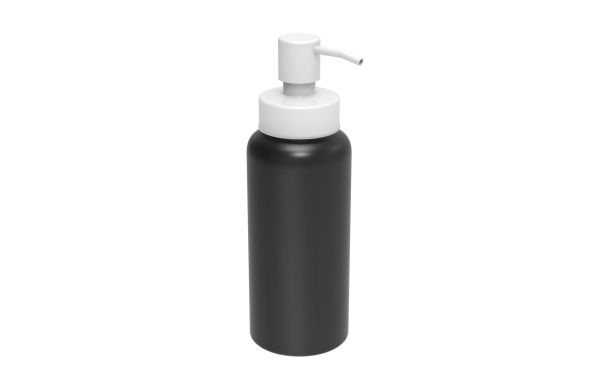 Aluminiumseifenspender "Deluxe", schwarz/weiss
