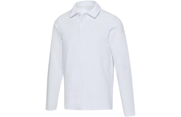 Apollo 245 g/m² Langarm Poloshirt Unisex, weiss, XS