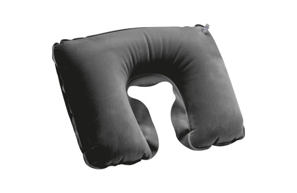 Aufblasbares Nackenkissen mit Etui - schwarz