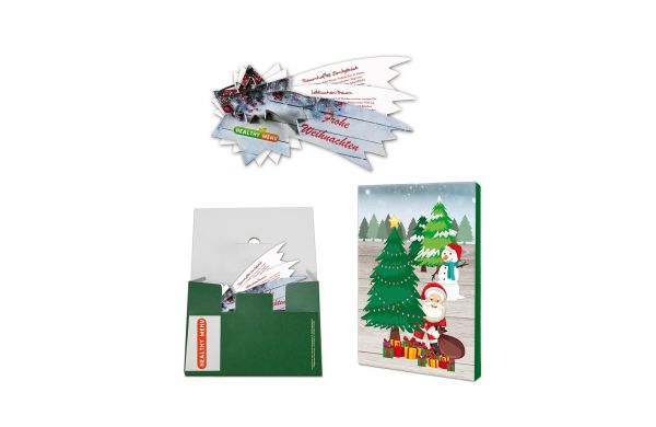 Backförmchen mit Rezeptblock Komet- in weihnachtlicher Mappe