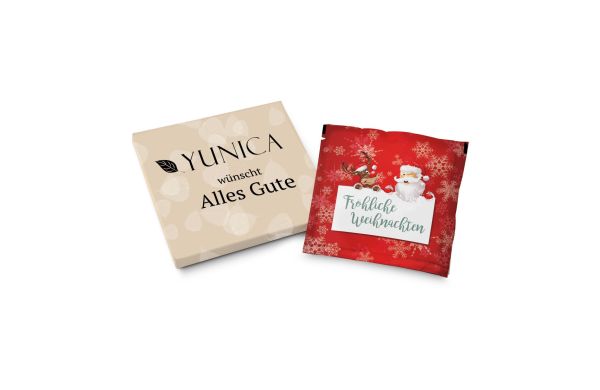 Badesalz Sachet im individuellen Mäppchen, Motiv: Fröhliche Weihnachten