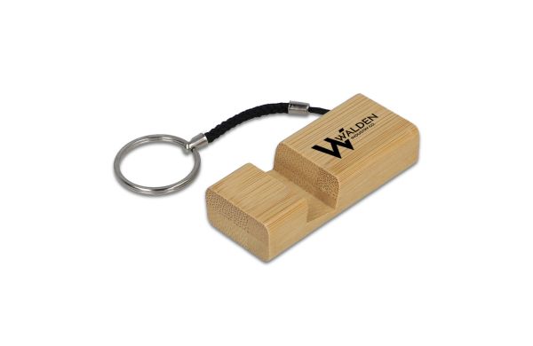 Bambus Smartphonehalter Schlüsselanhänger, natur