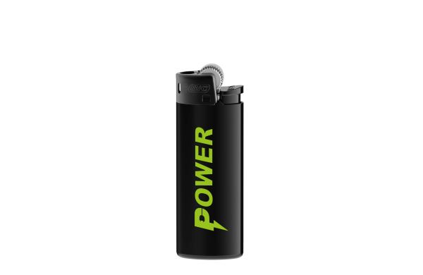 BIC J25 All black Feuerzeug, Schwarzer Körper - Basis - Gabel - Haube