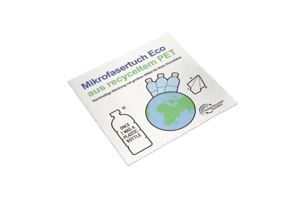 Brillenputztuch Eco - rPET Mikrofasertuch 15 x 15 cm 