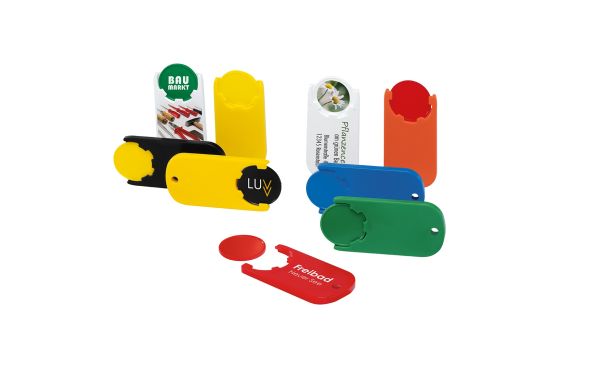 Chiphalter mit 1Euro-Chip Alpha_ blau-blau