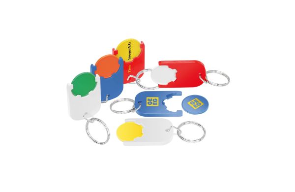 Chiphalter mit 1Euro-Chip und Ring Gamma_ blau-blau