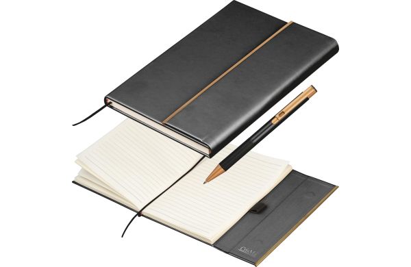 CrisMa-Set-aus-Leder-Notizbuch-und-Kugelschreiber-schwarz