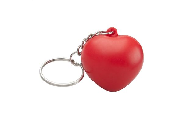 Cutix Antistressball mit Schlüsselanhänger, rot