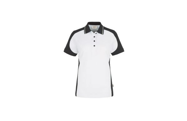 Damen Poloshirt Contrast mit Funktionsgewebe 239 weiss-anthrazit XS