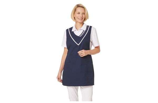 Damen-ueberwurfschuerze-mit-V-Ausschnitt-08-2682-denimblue-weiss-I