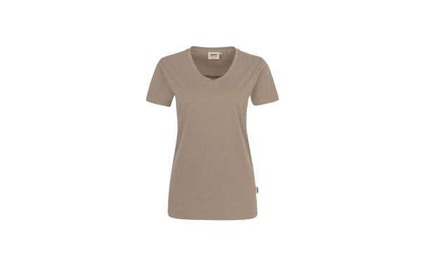 Damen V-Shirt mit Funktionsgewebe 181 khaki XS