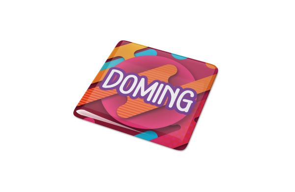 Doming Quadrat 30x30 mm, weiss