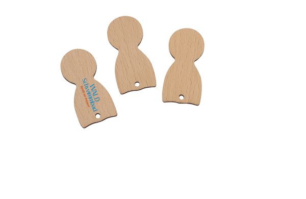 Einkaufswagenlöser Holz_ beige