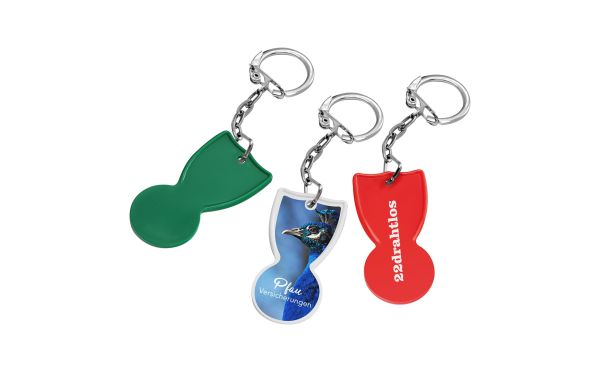 Einkaufswagenlöser mit Gliederkette und Ring_ blau