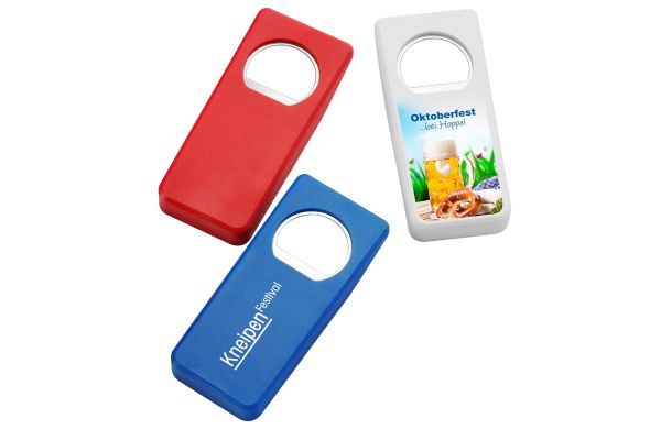 EXPRESSDRUCK Flaschenöffner mit Verschluss Alpha_ blau
