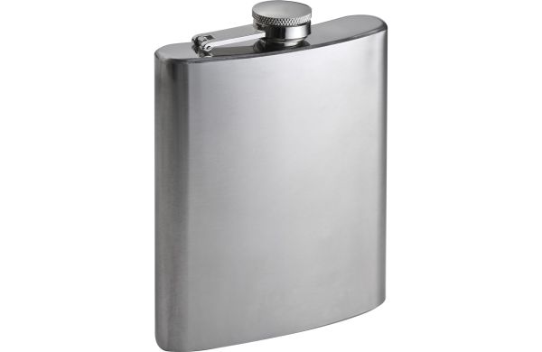 Flachmann aus Edelstahl, 237ml - silbergrau