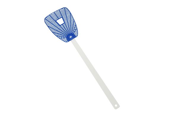 Fliegenklatsche Fluchtloch_ weiß-blau