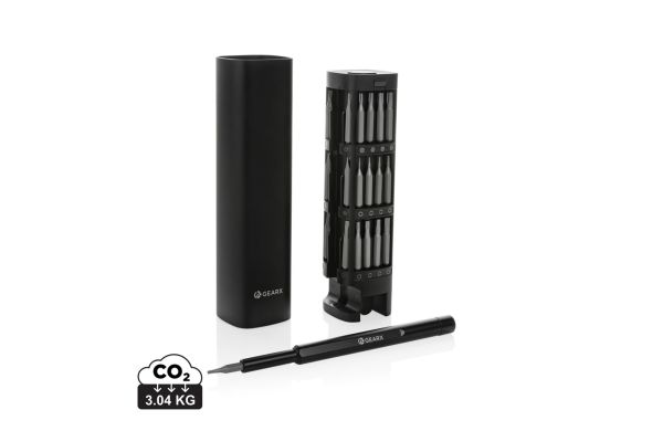Gear X 46-tlg. Präzisions-Bit-Set aus RCS recyc. Aluminium, schwarz