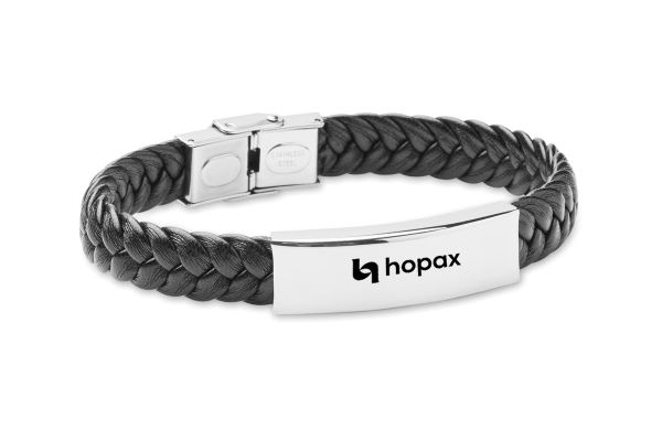 Geflochtenes Armband 21 cm - schwarz