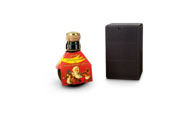 Geschenkartikel / Präsentartikel: Kleinste Sektflasche: Weihnachtsgruß