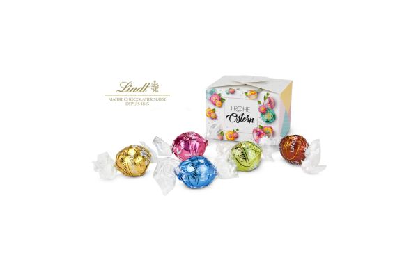 Geschenkartikel / Präsentartikel: Lindt Osterfreude - mit 5 Lindt Lindorkugeln, auch in individueller Pralinenschachtel