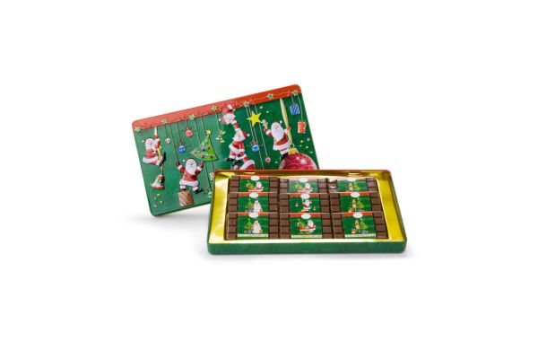 Geschenkartikel / Präsentartikel: Schokoladendose Merry Christmas