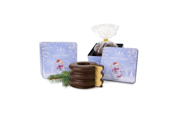 Geschenkset / Präsenteset: Baumkuchen in Weihnachtsdose
