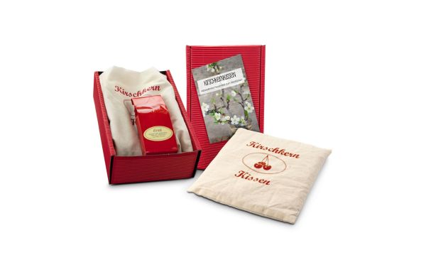 Geschenkset / Präsenteset: Kirschkernkissen