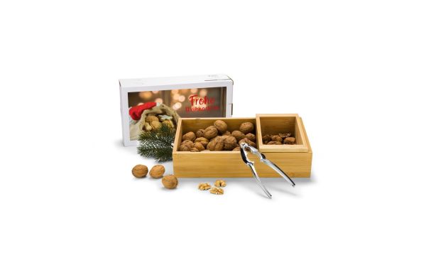 Geschenkset / Präsenteset: Nuss-Nux, Nussknacker-Set mit 400 g Nüssen