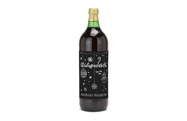 Glühpunsch, alkoholfrei - Flasche grün, mit Schraubverschluss, 1 l 