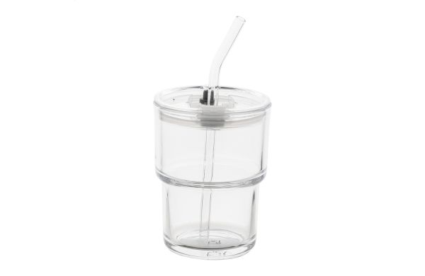 Glassip Reisebecher aus Glas, transparent