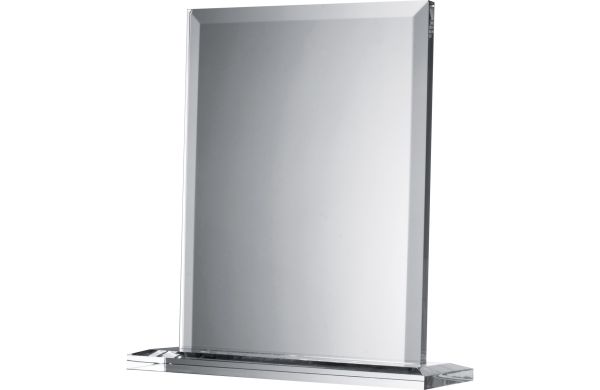 Glastrophäe mit standfestem Sockel - transparent