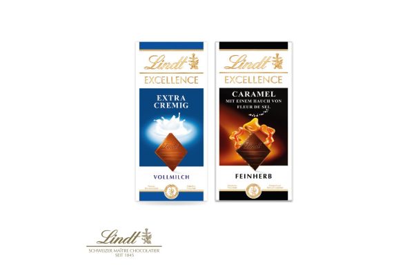 Grußkarte mit Schokoladentafel von Lindt Excellence