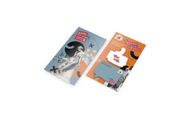 Haftnotiz-Karte Note-Card Form - Hand/Daumen - Sprechblase