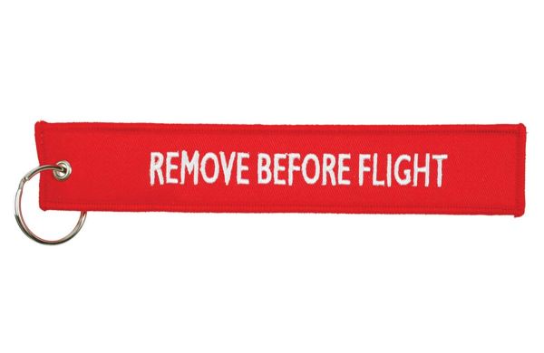 Hangtag "Remove before flight"