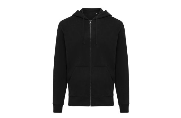 Iqoniq Abisko Zip-Kapuzenpullover aus recycelter Baumwolle/schwarz/4XL