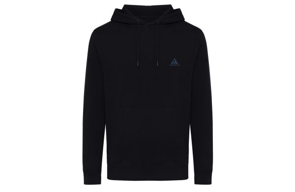 Iqoniq Rila Lightweight Hoodie aus recycelter Baumwolle, schwarz, 4XL