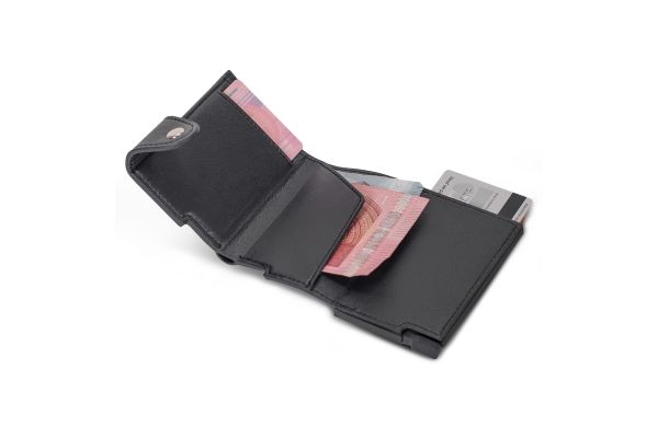 Kartenetui mit RFID-Schutz, schwarz - schwarz