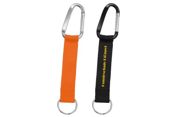 Kurz-Schlüsselband-Kurz-Lanyard Duo_ blau_ schwarz