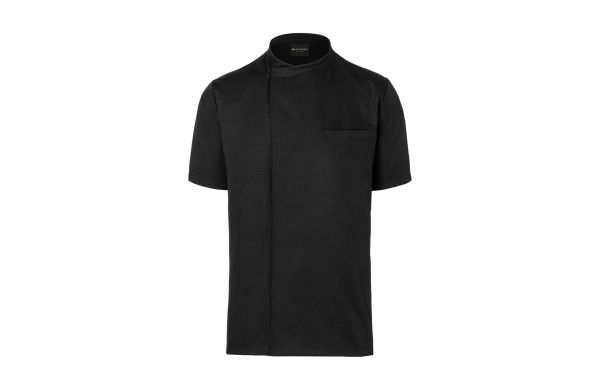 Kurzarm Überwurf-Kochhemd Basic BJM 3 schwarz L