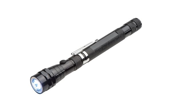 LED Taschenlampe mit Teleskopfunktion - schwarz